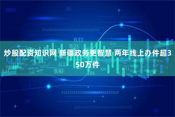 炒股配资知识网 新疆政务更智慧 两年线上办件超350万件